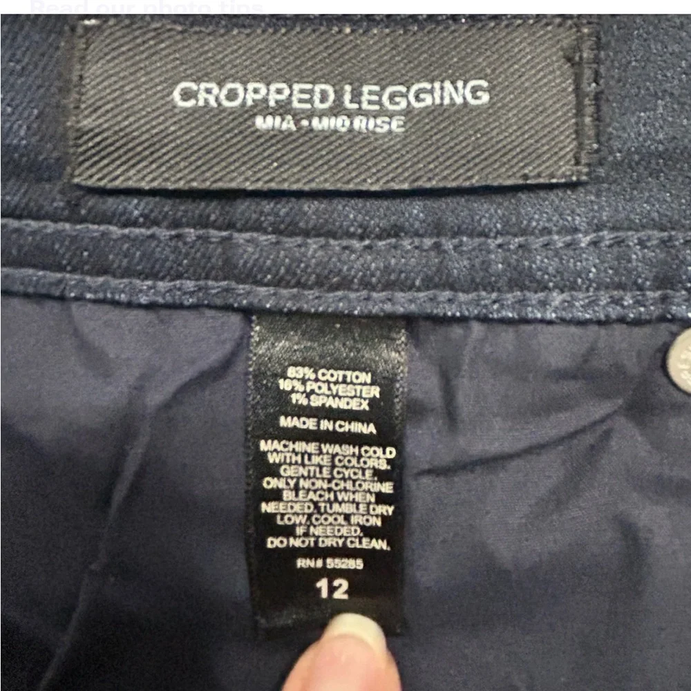 EXPRESS Blue Ankle Cropped Jeans with Slim Fit 12, Good Condition.
